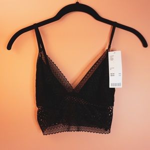 Urban outfitters black lace bralette